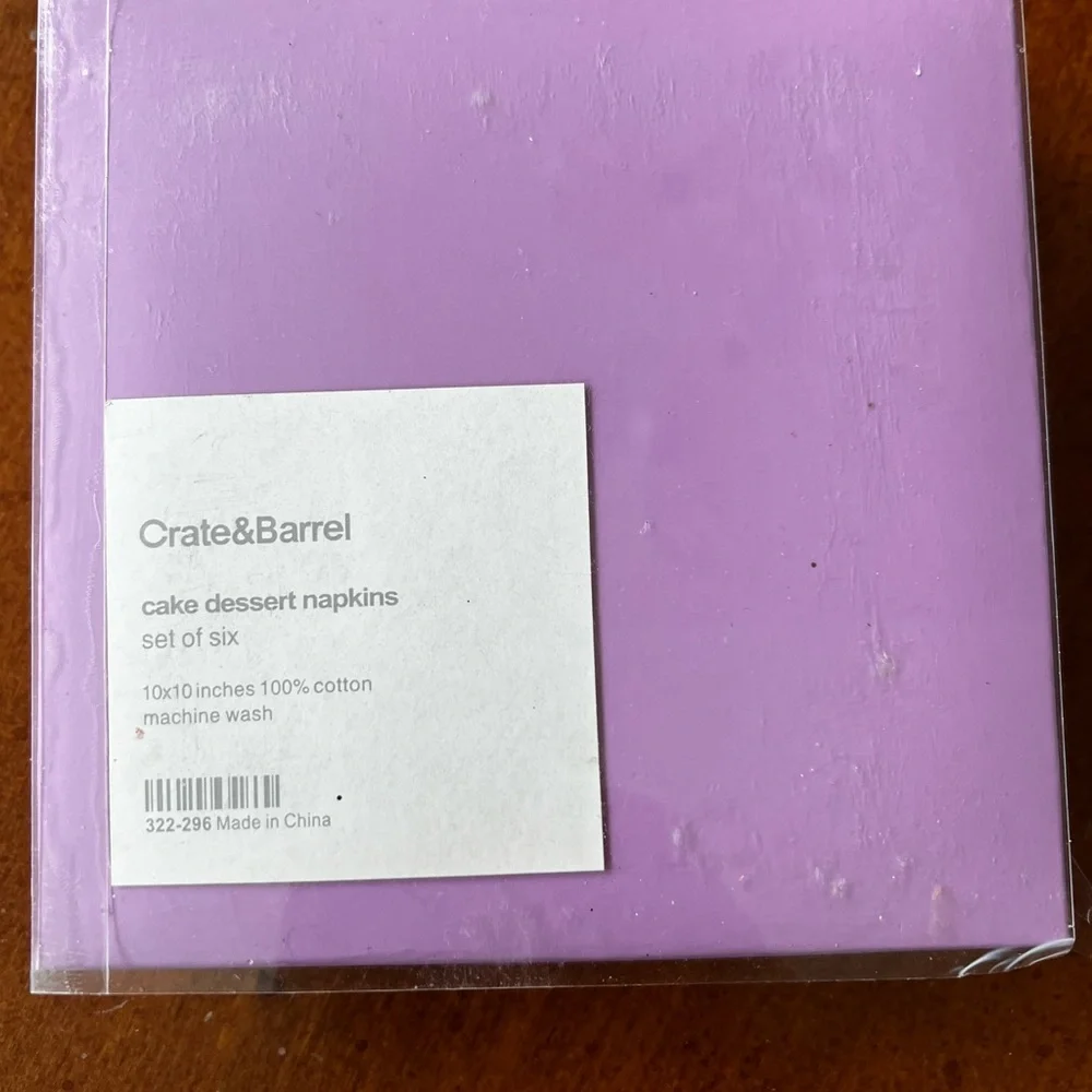 Crate and Barrel cake dessert napkins